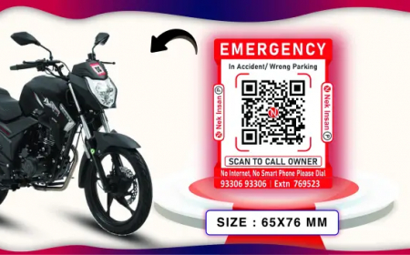 QR Code Sticker for Bike Safety Combo – Smart Protection for Every Rider.