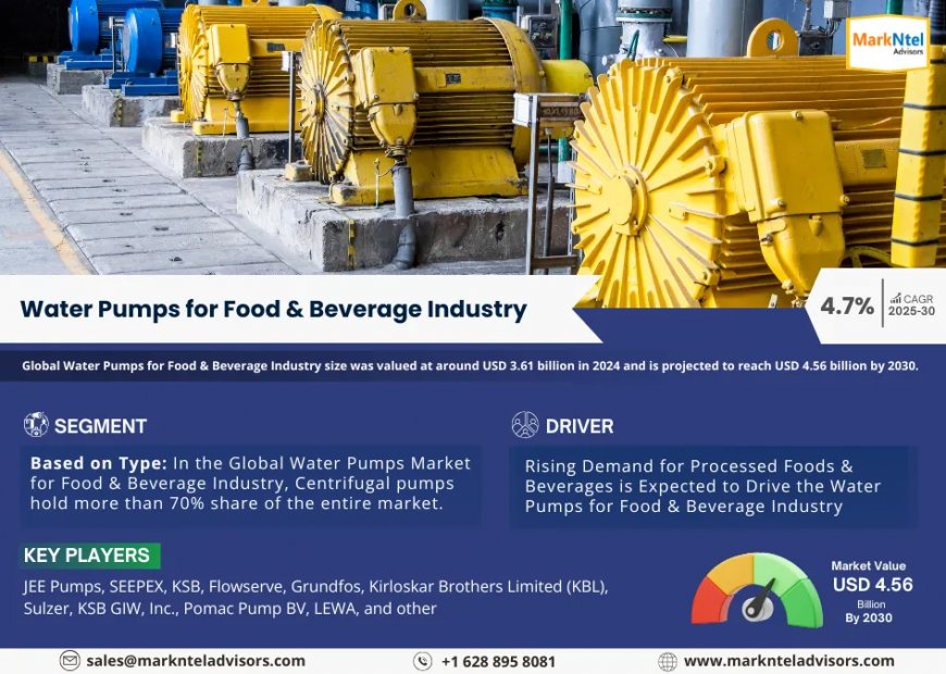 Water Pumps for Food & Beverage Market Outlook – Size, Share, Opportunities, Trends & Forecast Analysis