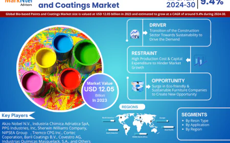 Bio-based Paints and Coatings Industry Growth Report | Market Trends & Insights 2024-30
