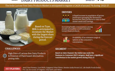 India Lactose-Free Dairy Products Market Research 2022–2027: Growth, Size & Opportunities