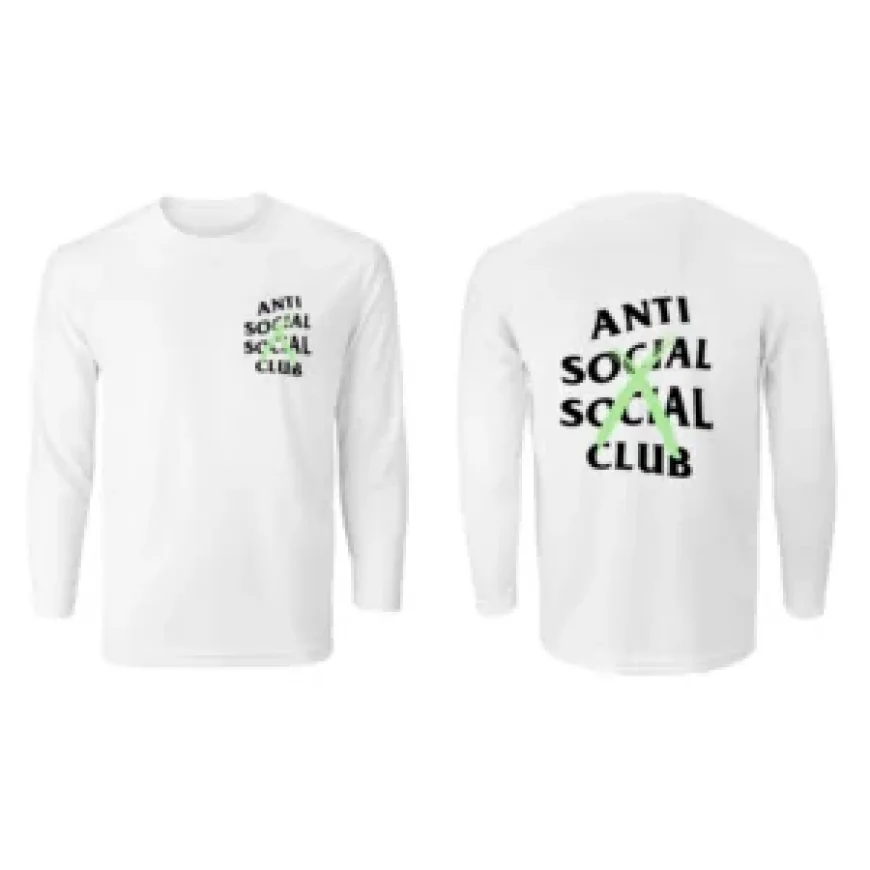 The Anti Social Social Club Cancelled Remix White Long Sleeve T-shirt