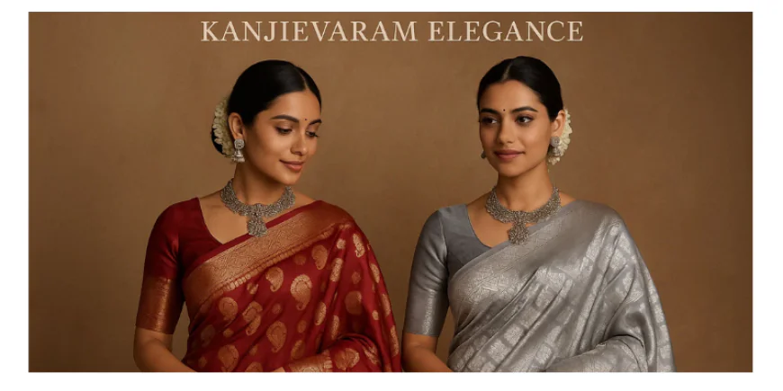 Elevate Festive Looks with Traditional Kanjivaram  and Silver Kanjeevaram Elegance