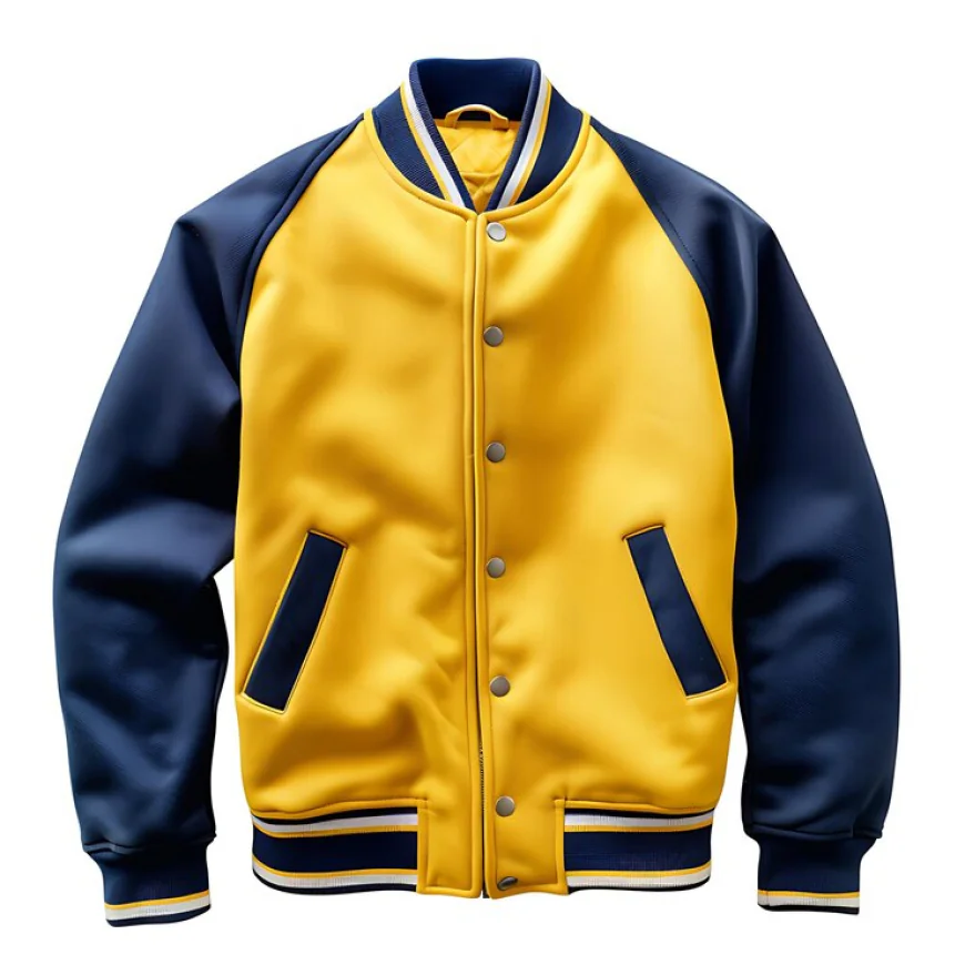 Bright Confidence in Style with the Iconic Yellow Varsity Jacket