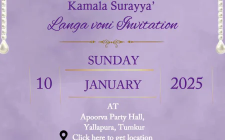 Half Saree Ceremony Invitation Editable and Free