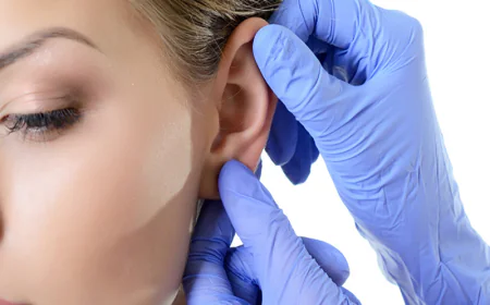 How long is the recovery period after ear reshaping?
