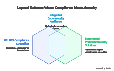 Integrating Commercial Perimeter Security Systems with PCI DSS Compliance Consulting.