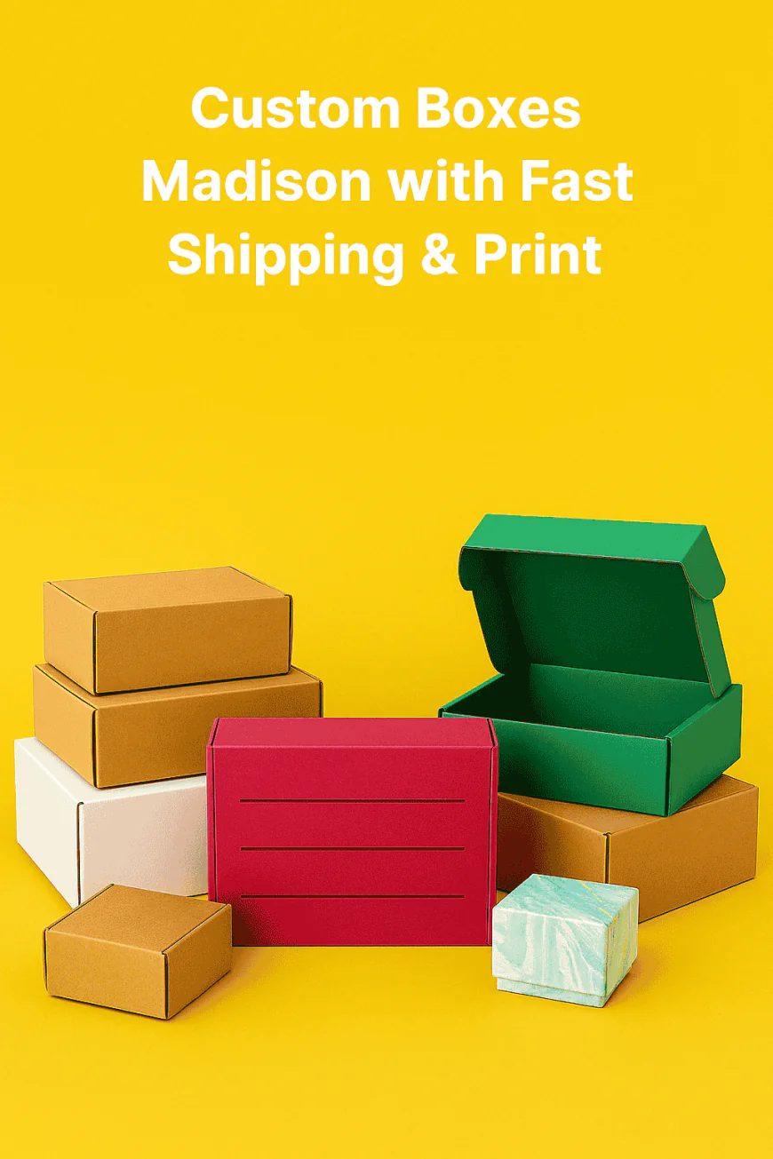 Custom Boxes Madison with Fast Shipping and Secure Printing Options