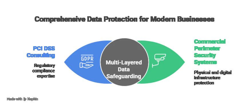 PCI DSS Consulting + Commercial Perimeter Security: Total Safety.
