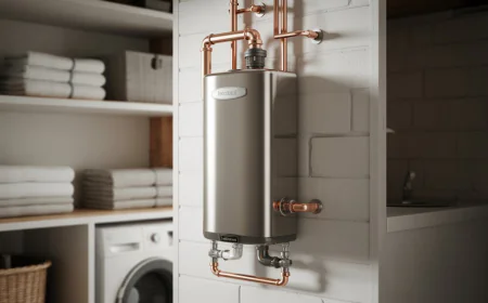 How can I hide a tankless water heater in my laundry room?