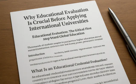 Why Educational Evaluation Is Crucial Before Applying to International Universities