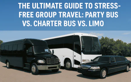 The Ultimate Guide to Stress-Free Group Travel: Party Bus vs. Charter Bus vs. Limo