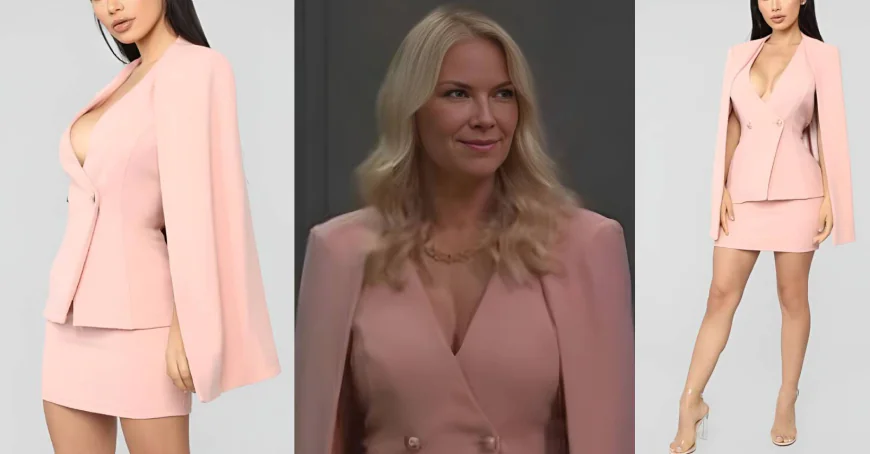 Unveil Bold Style: The Katherine Kelly Lang Pink Cape Blazer