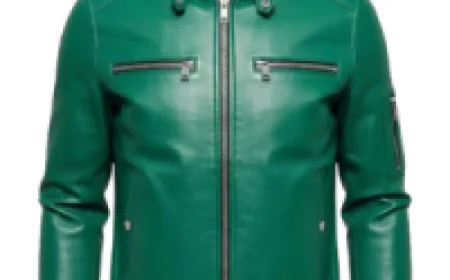 Women Green Hooded Bomber Leather Jacket – Best Seller Women’s Bomber Coat