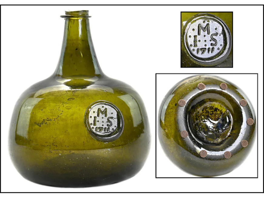 Glass Works Auctions' October 27 Online Auction featured Antique Bottles, Historical Flasks, Early American Blown Glass