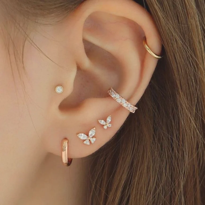 اختيار حجم وشكل المجوهرات المثالي لكل ثقب أذن