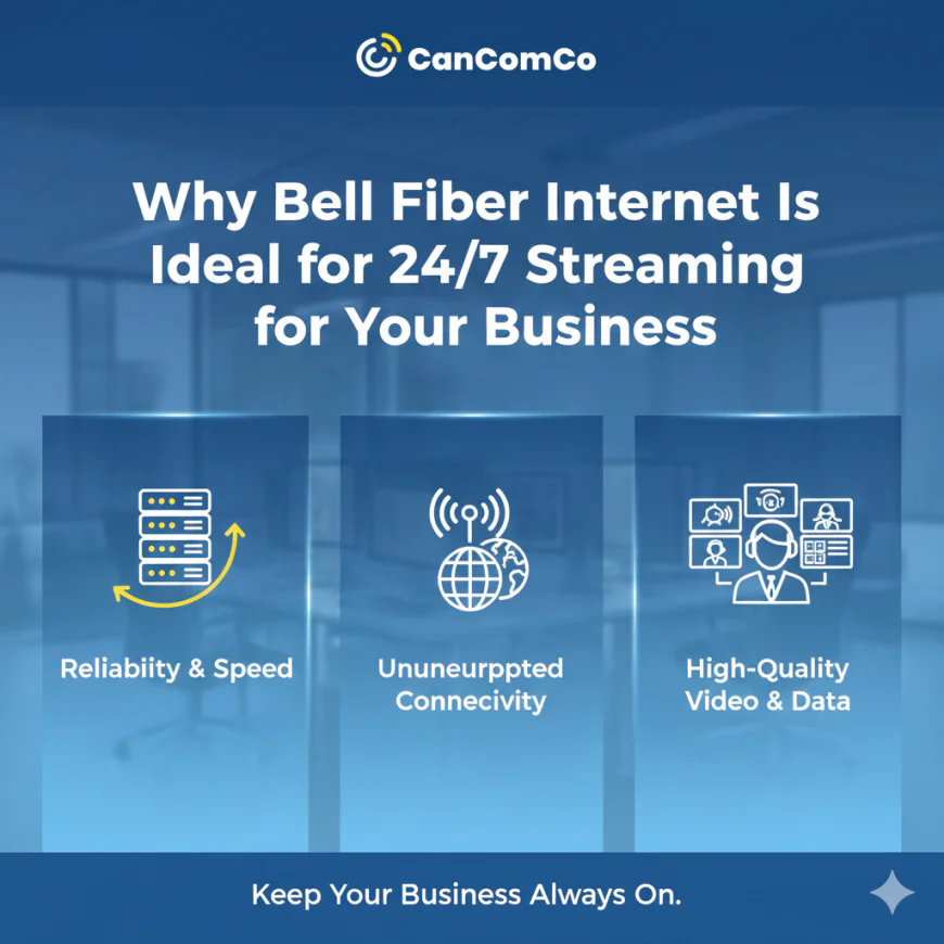 Why Bell Fiber Internet Is Ideal for 24/7 Streaming for Your Business.