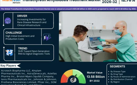 Transthyretin Amyloidosis Treatment Market Trends: Growth, Share, Value, Size, and Analysis By 2032