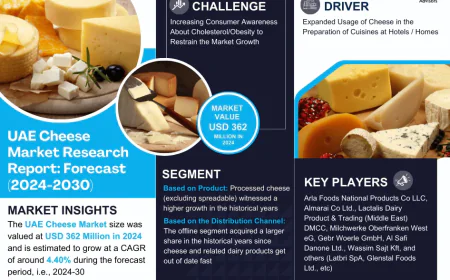 UAE Cheese Market Trends: Growth, Share, Value, Size, and Analysis By 2030