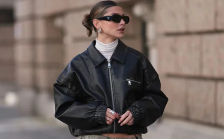 Effortless Ways to Style an Oversize Leather Bomber Jacket