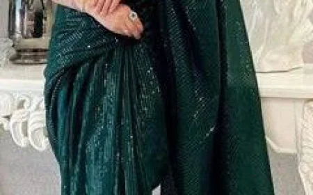 Green Sequin Saree: Sparkling Elegance For Every Celebration