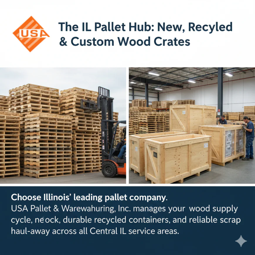 The IL Pallet Hub: New, Recycled, & Custom Wood Crates.
