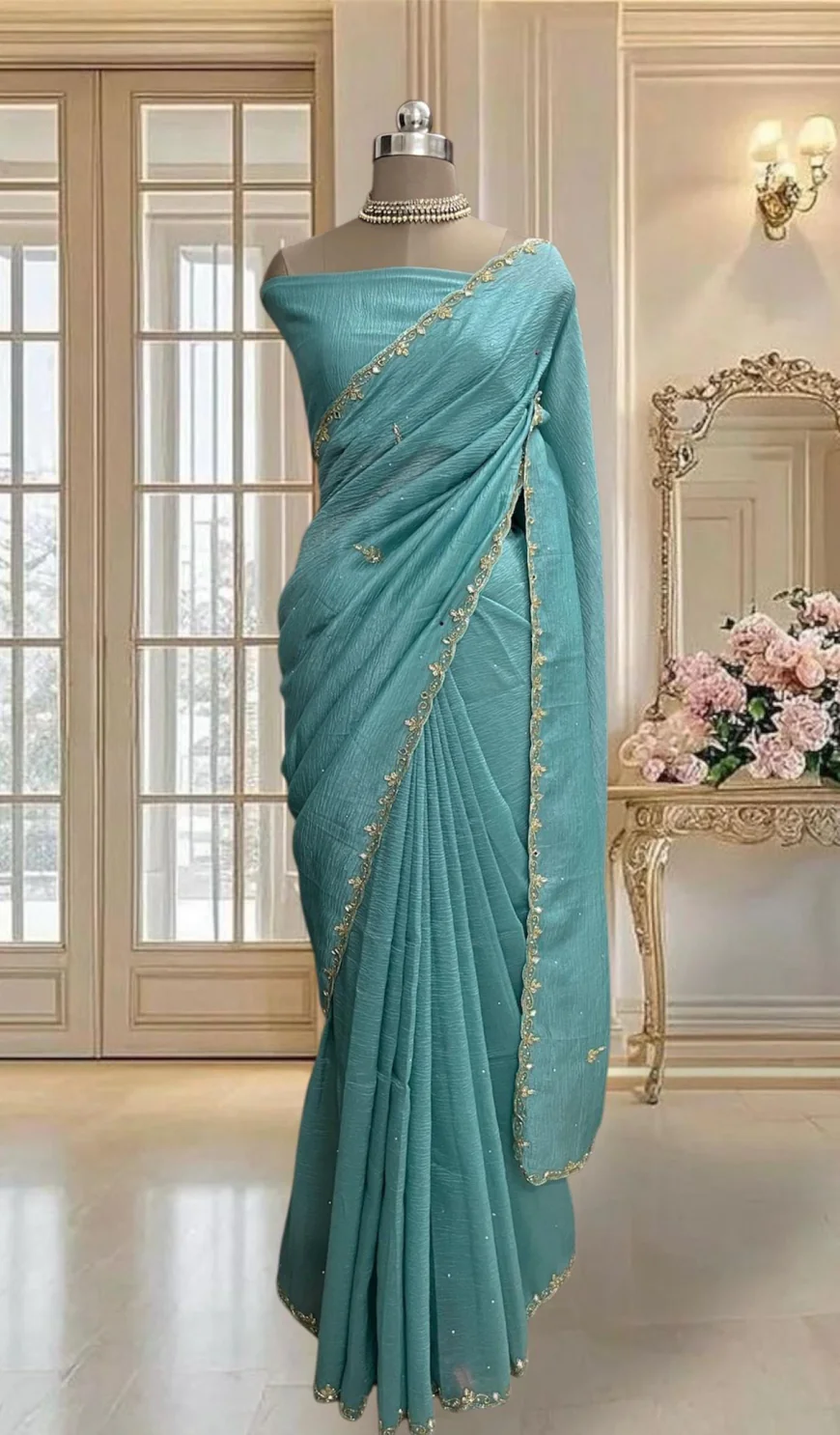 Get Amazing Crepe Sarees Online by Gulbhahar