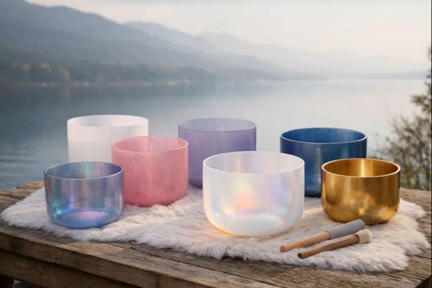 Crystal Singing Bowls for Relaxation, Meditation & Wellness