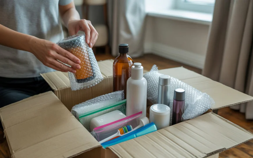 Is It Safe to Pack Toiletries in Boxes With Other Items?