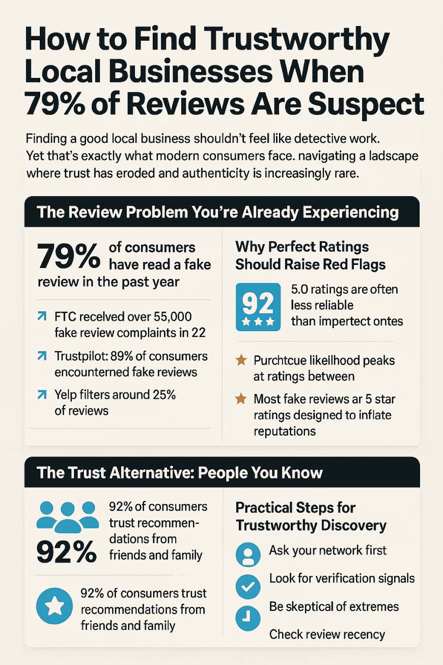 How to Find Trustworthy Local Businesses When 79% of Reviews Are Suspect
