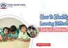 How to Identify Learning Difficulties Early in Childrens?