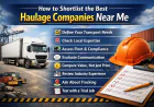 How to Shortlist the Best Haulage Companies Near Me