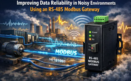 Improving Data Reliability in Noisy Environments Using an RS-485 Modbus Gateway