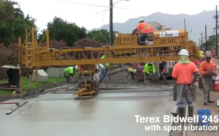 How a Bidwell Paving Machine Supports Reliable Concrete Results