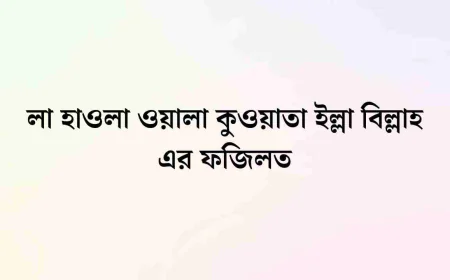 লা হাওলা ওয়ালা কুওয়াতা ইল্লা বিল্লাহিল আলিয়্যিল আযীম আরবি: তাৎপর্য ও ফজিলত
