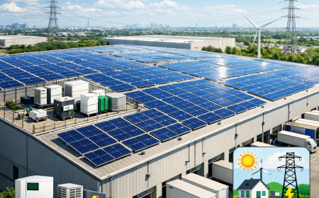 Commercial Solar Panels for Warehouse On-Grid Hybrid System