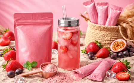 Protein on the Go: Strawberry Acai Protein Travel Pack by Gramms