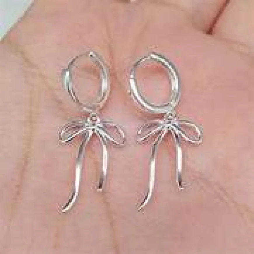Premium pure silver drop earrings