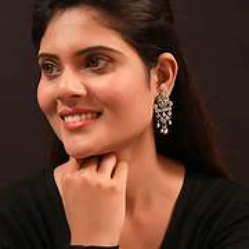 Premium pure silver drop earrings