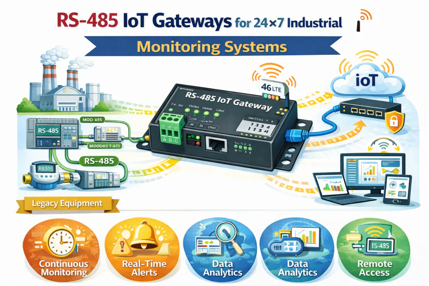 RS‑485 IoT Gateways for 24×7 Industrial Monitoring Systems