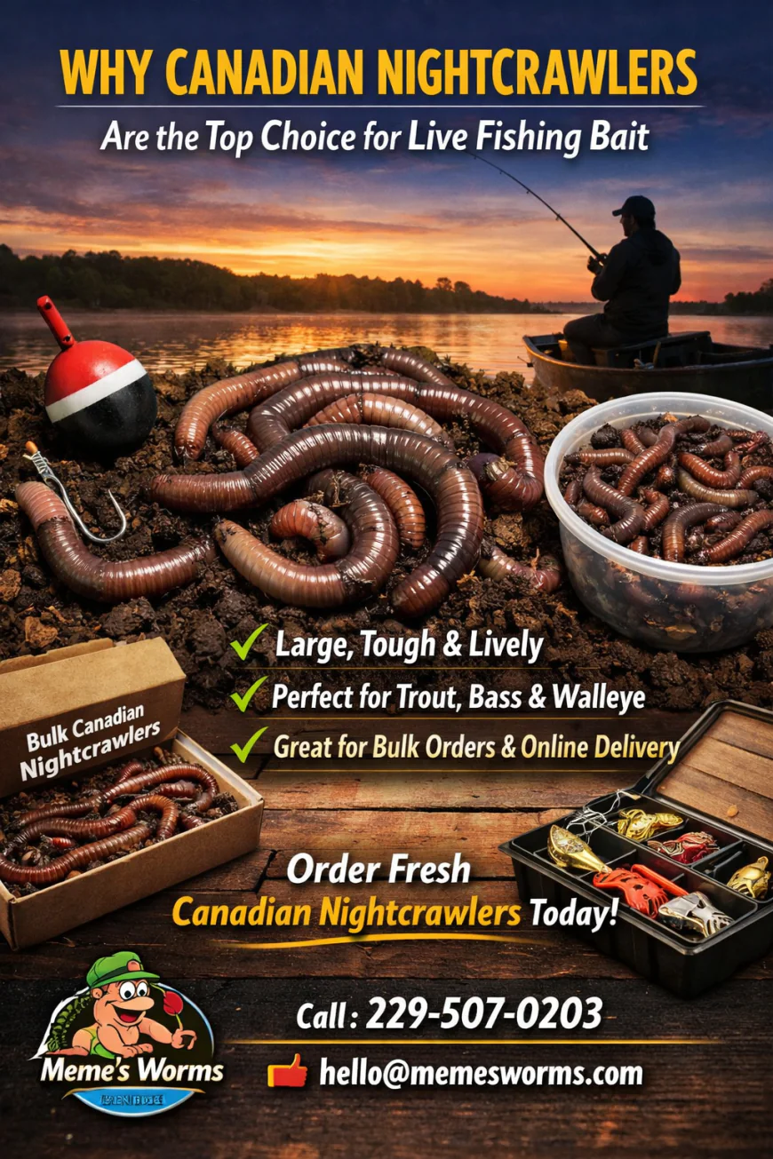 Why Canadian Nightcrawlers Are the Top Choice for Live Fishing Bait