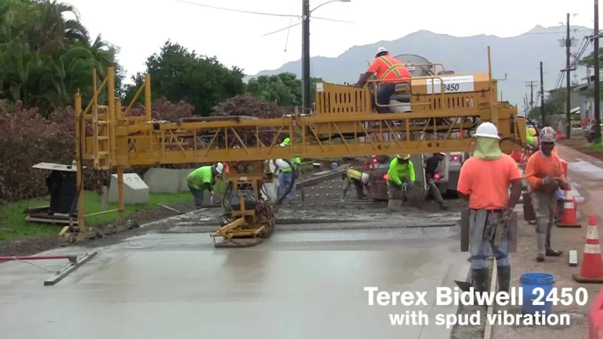 How a Bidwell Paving Machine Supports Reliable Concrete Results
