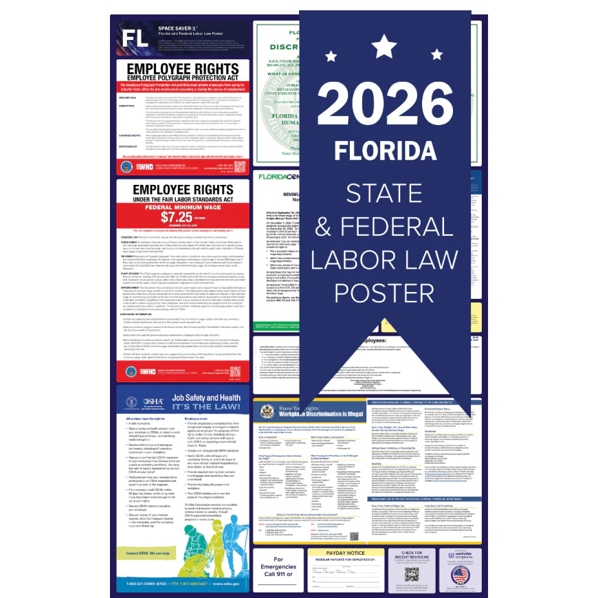 How often do Florida labor law posters change?