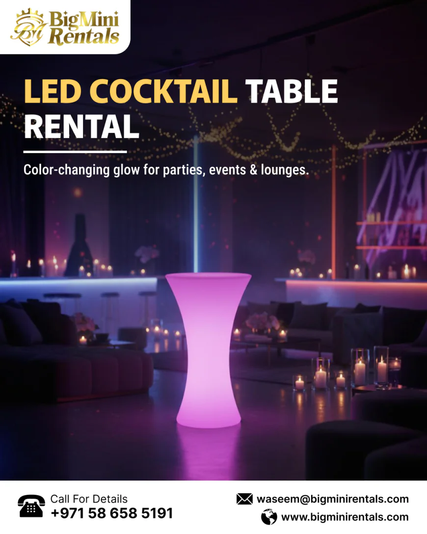 Cocktail Event Table Rental Dubai for Comfortable and Well-Planned Events