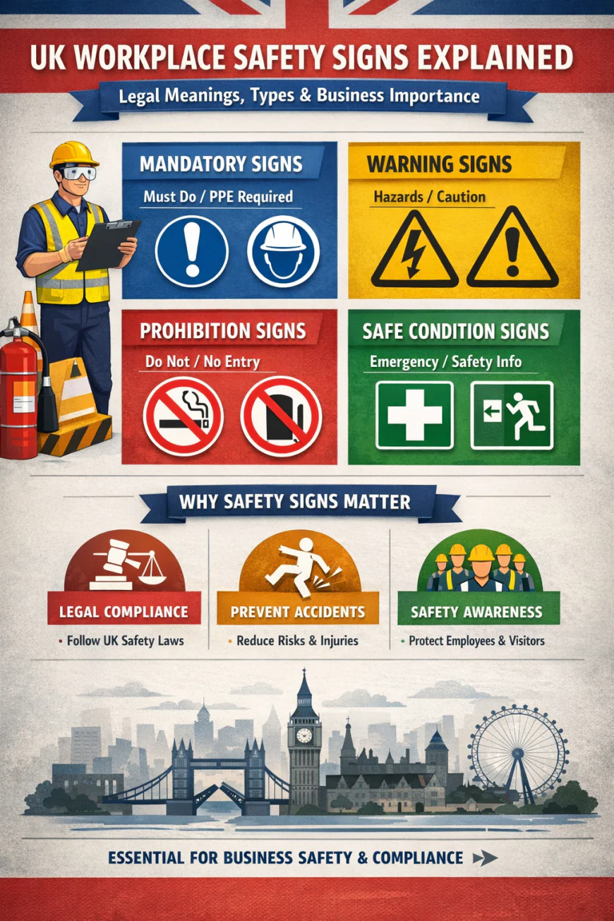 UK Workplace Safety Signs Explained: Legal Meanings, Types & Business Importance