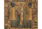 Italian Woven Saint Nicholas Tapestry for Religious Home Interiors