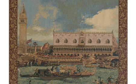 Elevating Nautical Interiors with the Bucintoro Vertical Italian Tapestry by BelgianWallTapestry