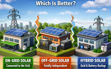 On-Grid vs Off-Grid vs Hybrid Solar for Business – Which Is Better?