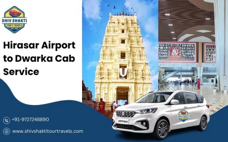 Hirasar Airport to Dwarka Cab Service – Comfortable Ride with Local Sightseeing