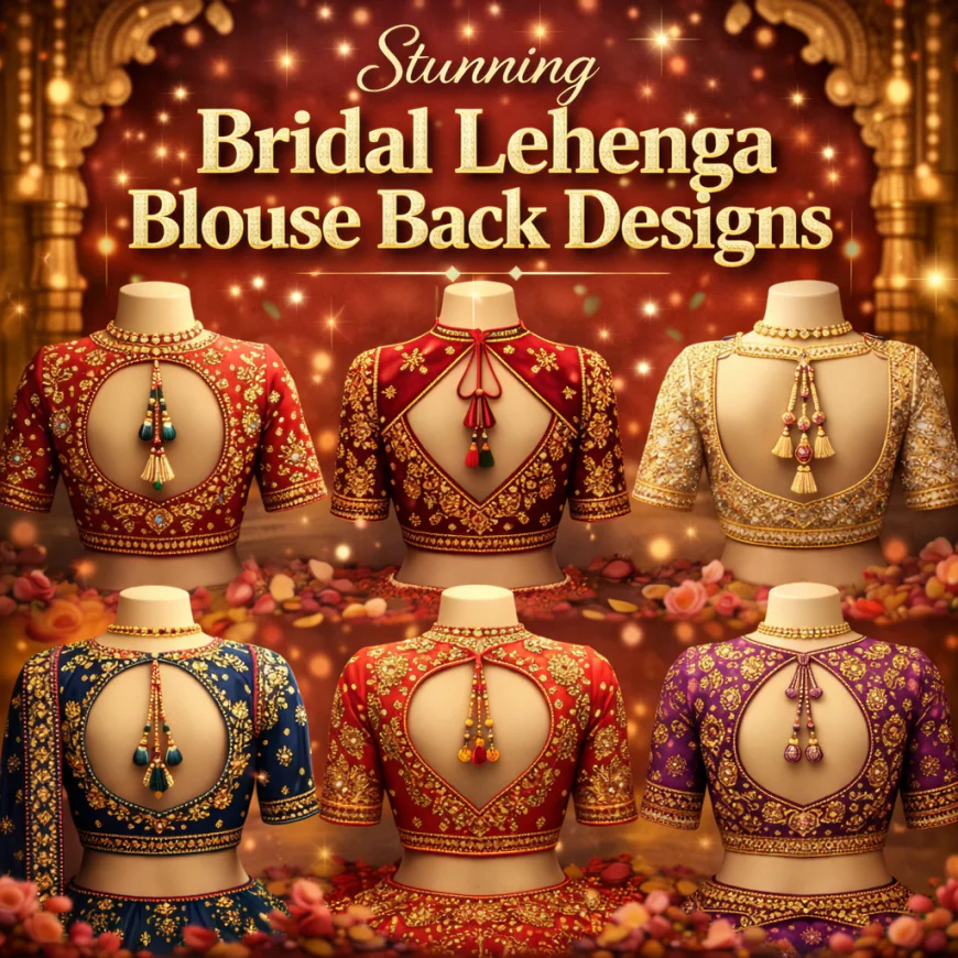 Stunning Bridal Lehenga Blouse Back Designs