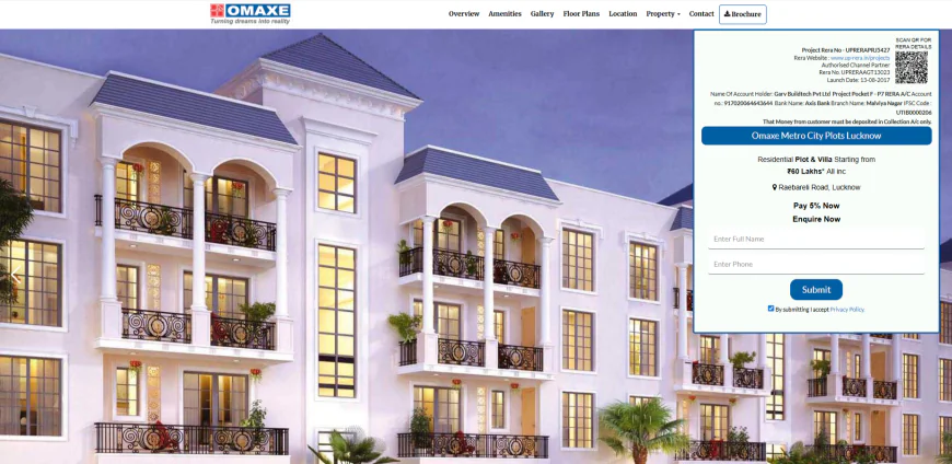 Omaxe Metro City Lucknow Plots & Villas ₹60L Onwards